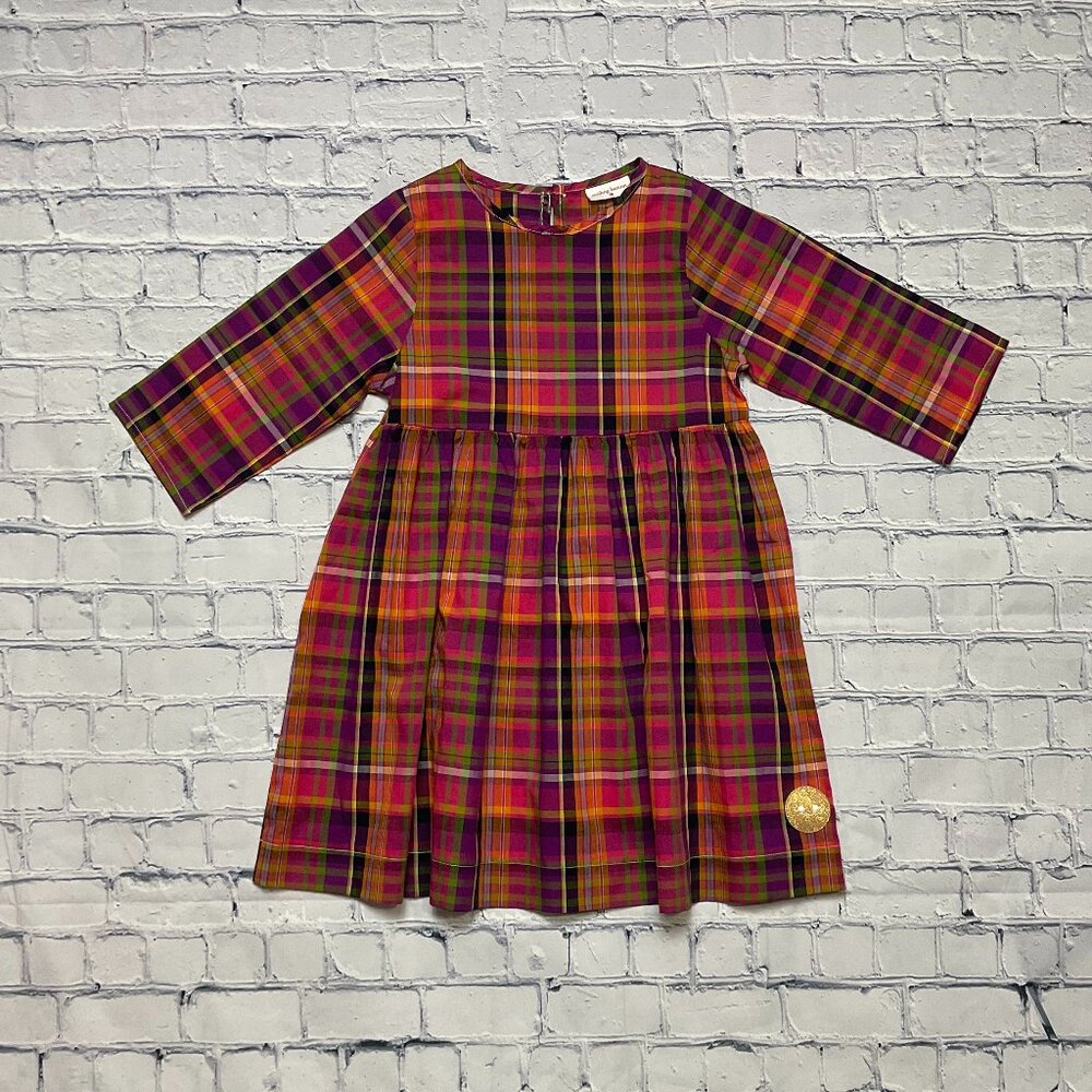 NWOT Smiling Button Plaid Dress, Size 8